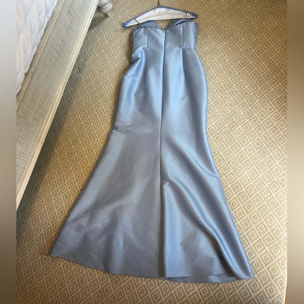 Badgley Mischka Strapless Light Blue Dress - Picture 6 of 9